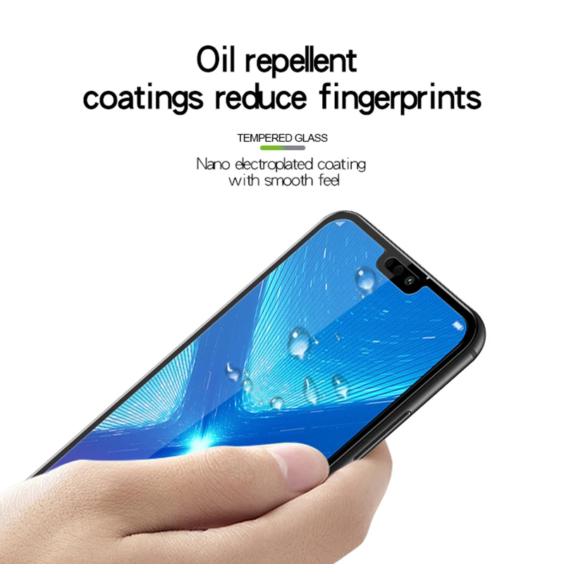 Honor 8c стекло на чехол для huawei Honer Hono 8 C полное покрытие из закаленного стекла