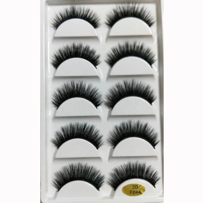 5 пар натуральных искусственных длинных ресниц для макияжа 3d норковые ресницы