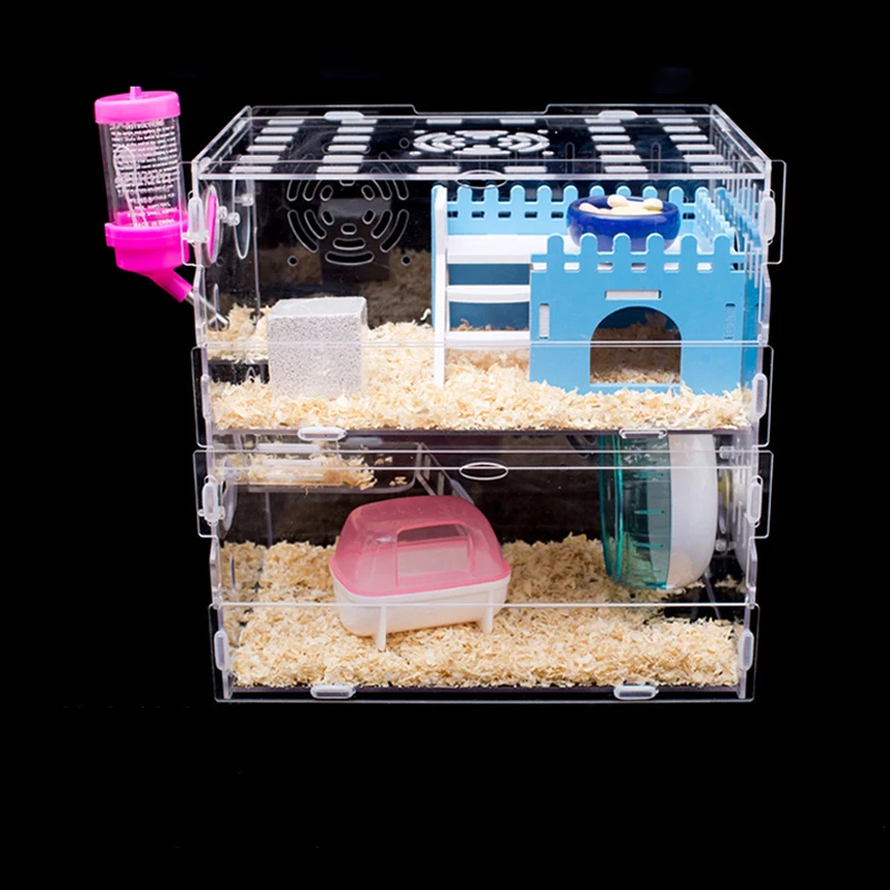 Маленькая основная клетка для кормления хомяка изолированная морская свинка дом