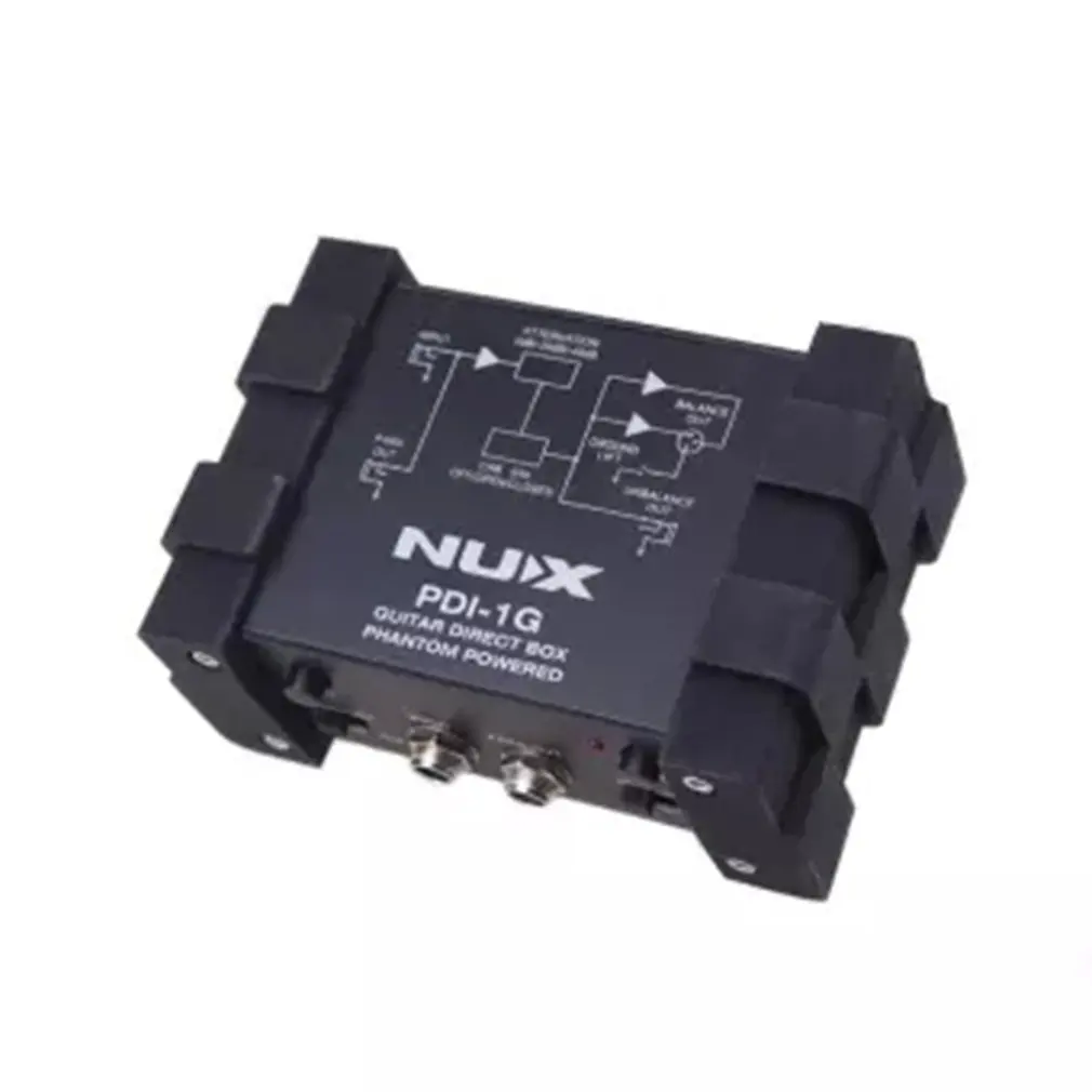 

Professional PDI-1G Guitar Direct Injection Phantom Power Box Audio Mixer Para Out Compact Design Metal Housing