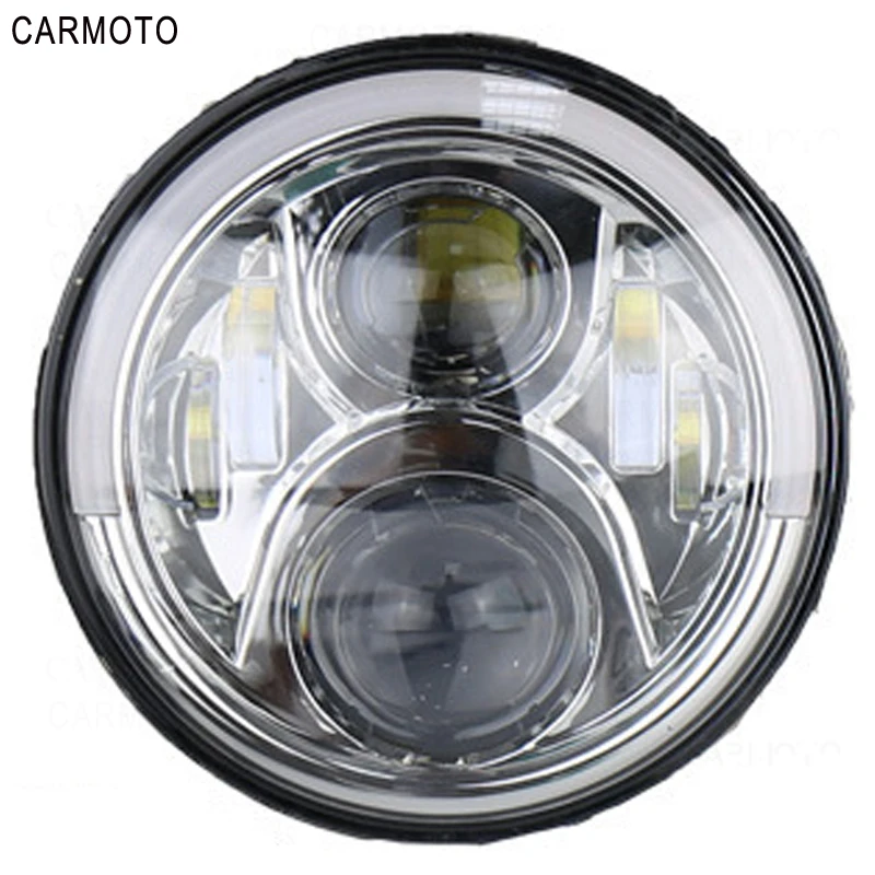 1pcs 7 Inch DOT SAE E9 Motorcycle Headlamp with angle eye Led Headlight 7inch housing bucket trim ring for Touring Electra Glide