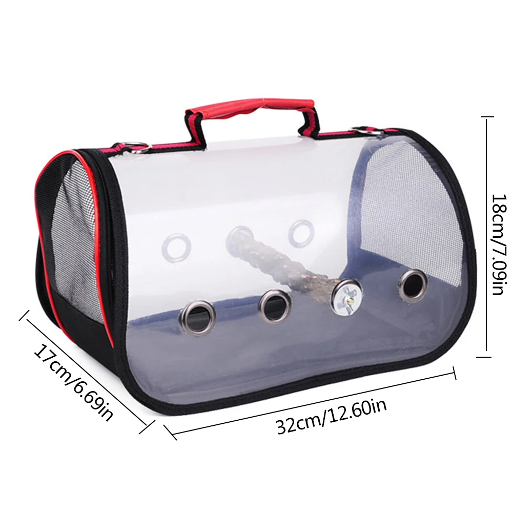 

Bird Carrier Bird Travel Cage With Perch Dog Backpack Carrier Transparent For Pet Bird Portable Parrot Backpack Carrying Case