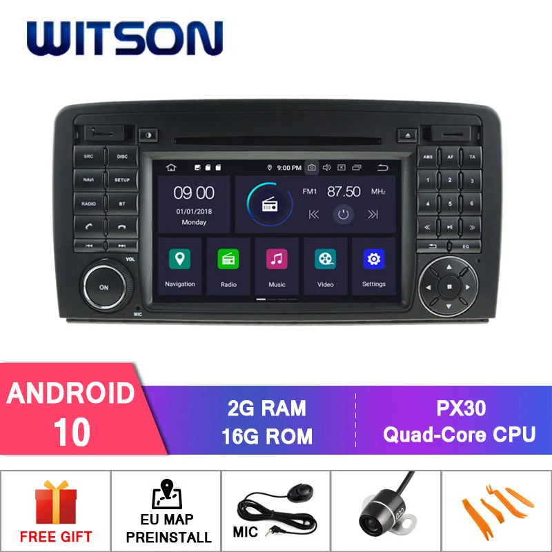 WITSON Android 10 0 IPS HD экран для Benz R320 R350 R500 2006 2013 автомобильный DVD радио 4 ГБ ОЗУ + 64 Гб FLASH 8