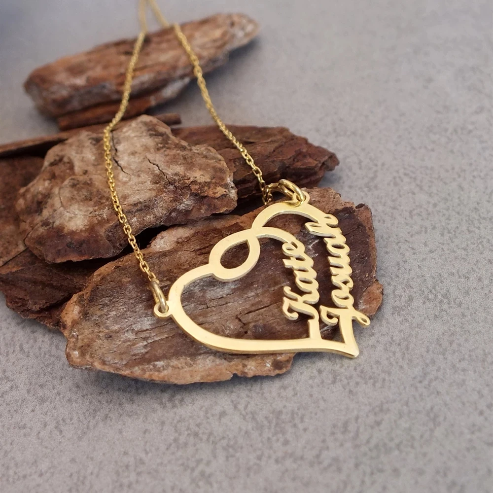 

Частное индивидуальное двойное ожерелье с надписью Love для женщин и девушек, подвески, цепочка на шею для вечеринки, свадьбы, чокер, ювелирны...