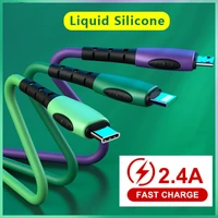 liquid silicone type c cable charger for samsung mobile phone data cable usb c cable fast charger for huawei for xiaomi