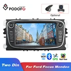 Автомагнитола Podofo, 2 Din, Android 9,0, GPS, мультимедийный плеер, стереоприемник для FordFocus MK2S-MaxMondeo 4 5GalaxyC-Max, без DVD