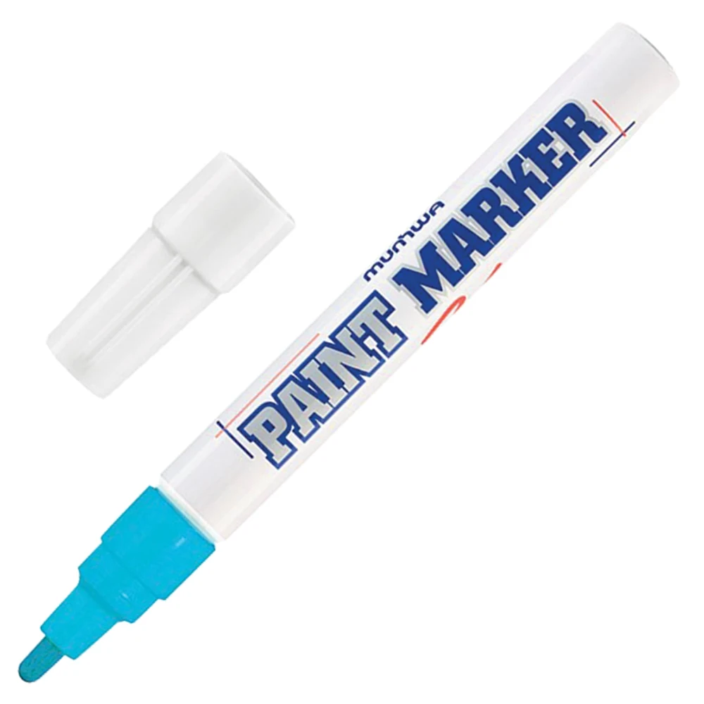 Маркер-краска лаковый (paint marker) MUNHWA 4 мм СИНИЙ нитро-основа алюминиевый корпус PM-02 |