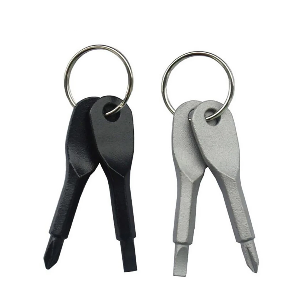 Портативная щелевая отвертка брелок для ключей многофункциональный мини