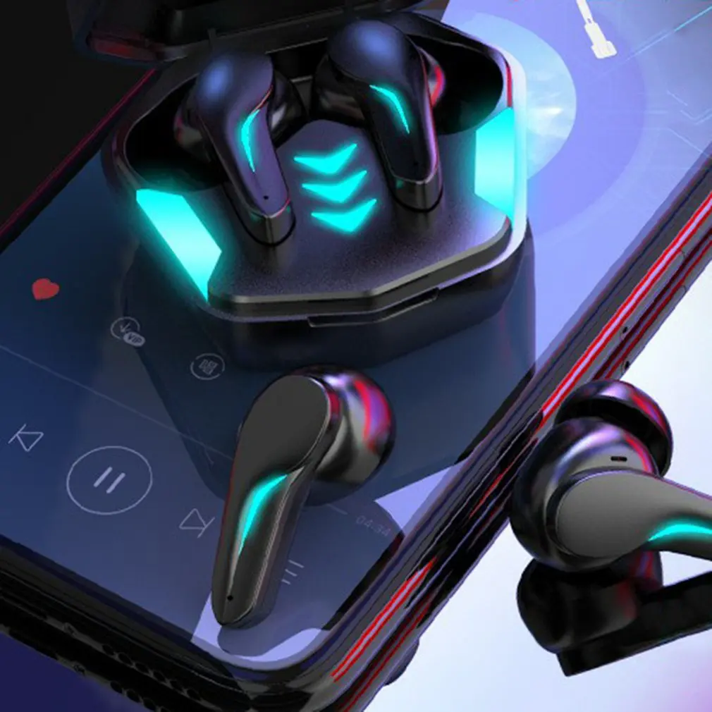 

Wireless 5.0 -compatible Earphones Hifi Stereo Headphones Sports Touch Control Gaming Headset With Microphone