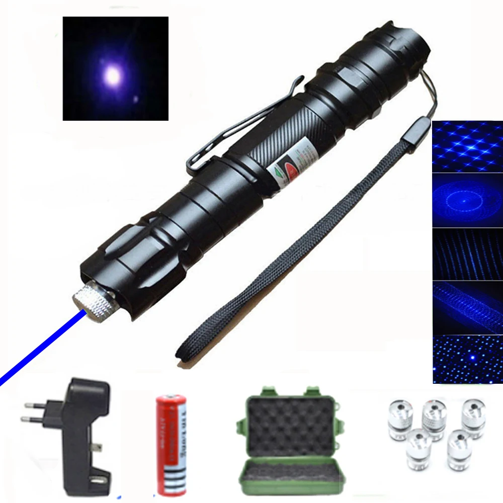 Зеленая мощная фиолетовая лазерная указка 1000 нм регулируемая красная м 5 мВт