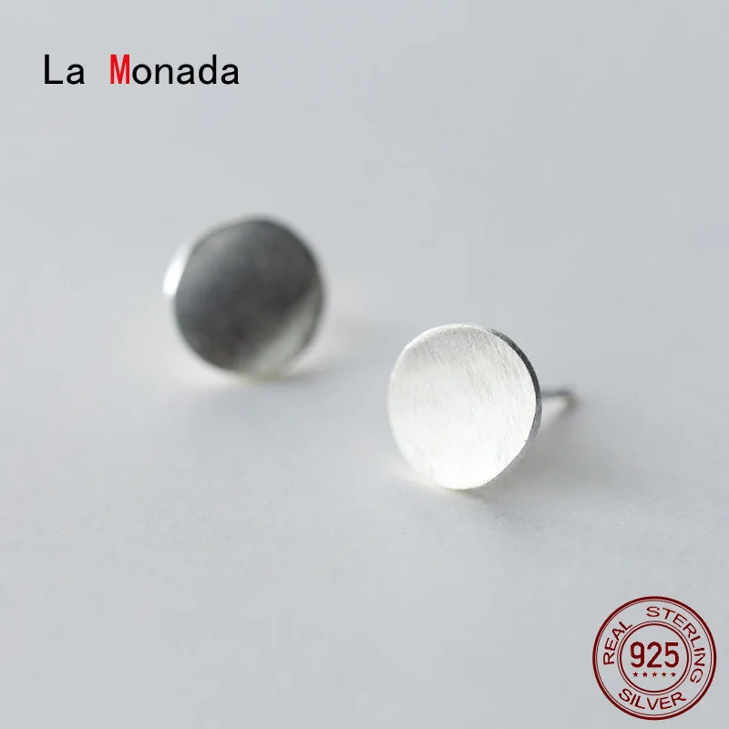 

Женские Геометрические серьги-гвоздики La monada, серьги-гвоздики из стерлингового серебра 925 пробы, корейские минималистичные серьги-гвоздики...
