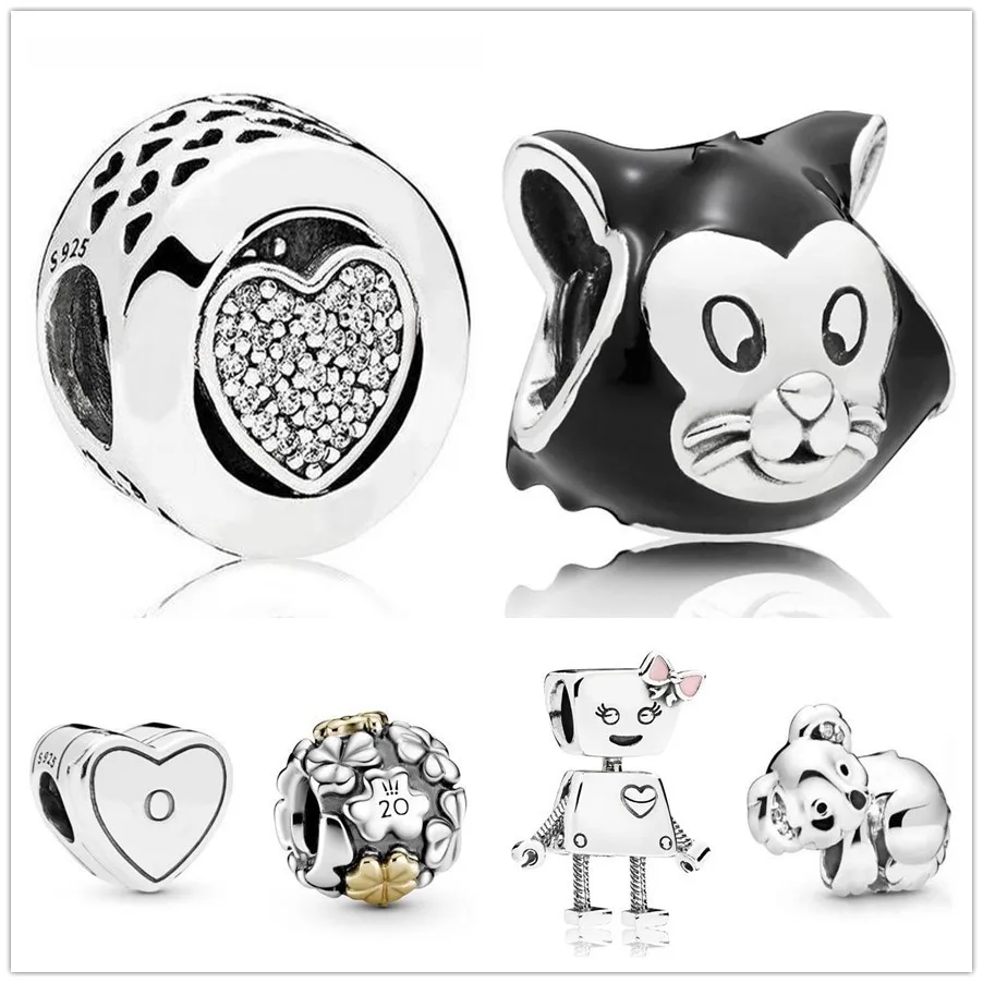 

Authentic 925 Sterling Silver 2020 Limited Edition Four-leaf Clover Charm Beads Fit Pandora Bracelet & Necklace Jewelry