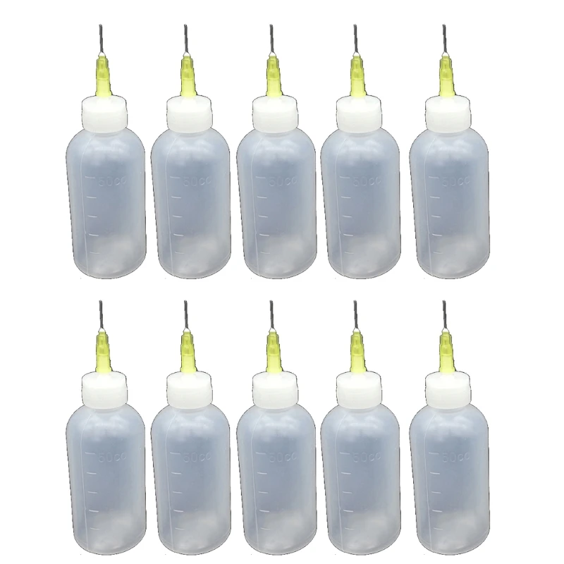 

10Pcs DIY Epoxy Resin Mold Small Gaps Coloring Bottles With Syringe Needle Handling Resin Colorant Details Craft Tools