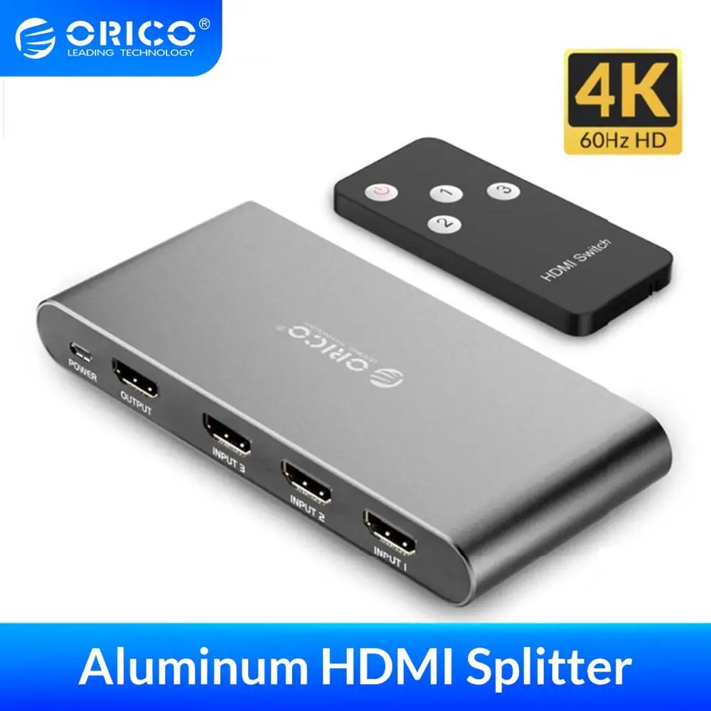 ORICO usb хаб USB к алюминиевому 3 порта 4K HDMI сплиттер инфракрасный пульт
