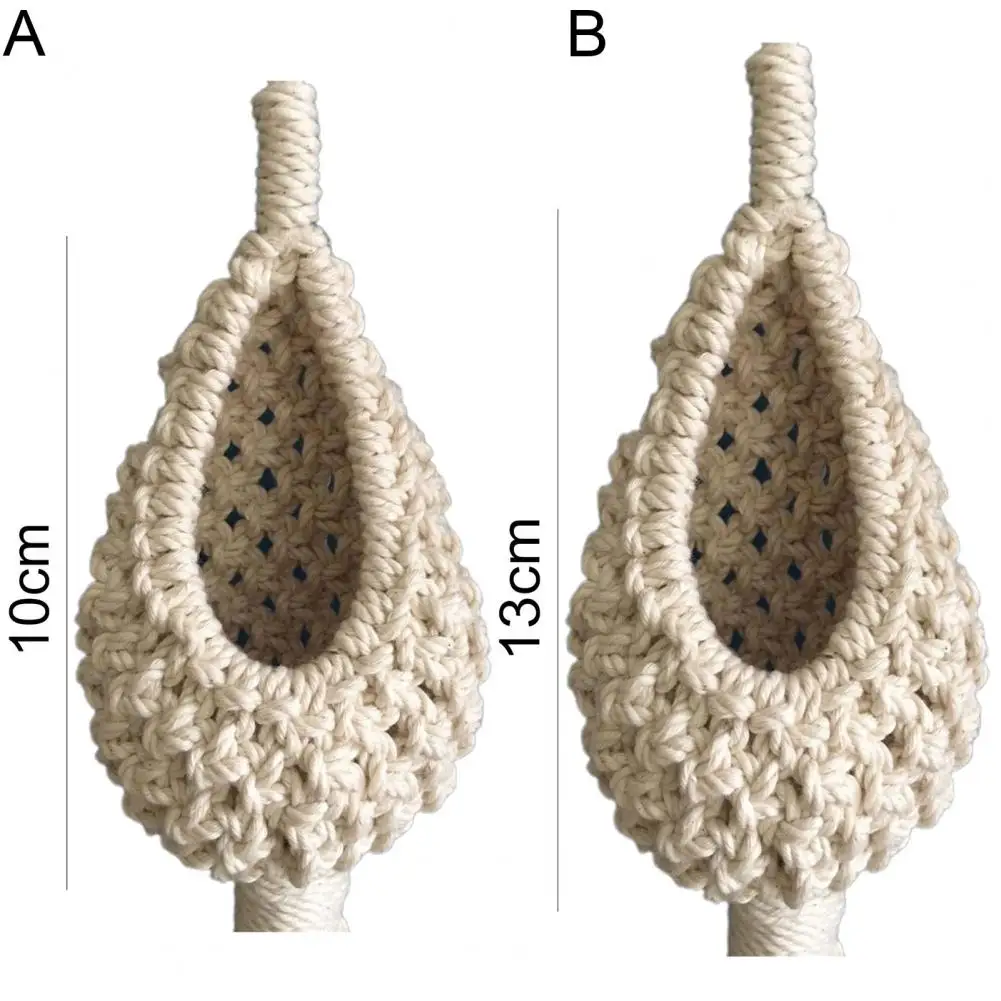 

Hanging Basket Pineapple Shape Cotton Macrame Wall Hanging Flower Planter Storage Basket for Living Room Balcony Decorations
