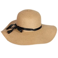 wholesale women and lady summer sunshade foldable high quality panama paper hat custom wide brim straw beach hat