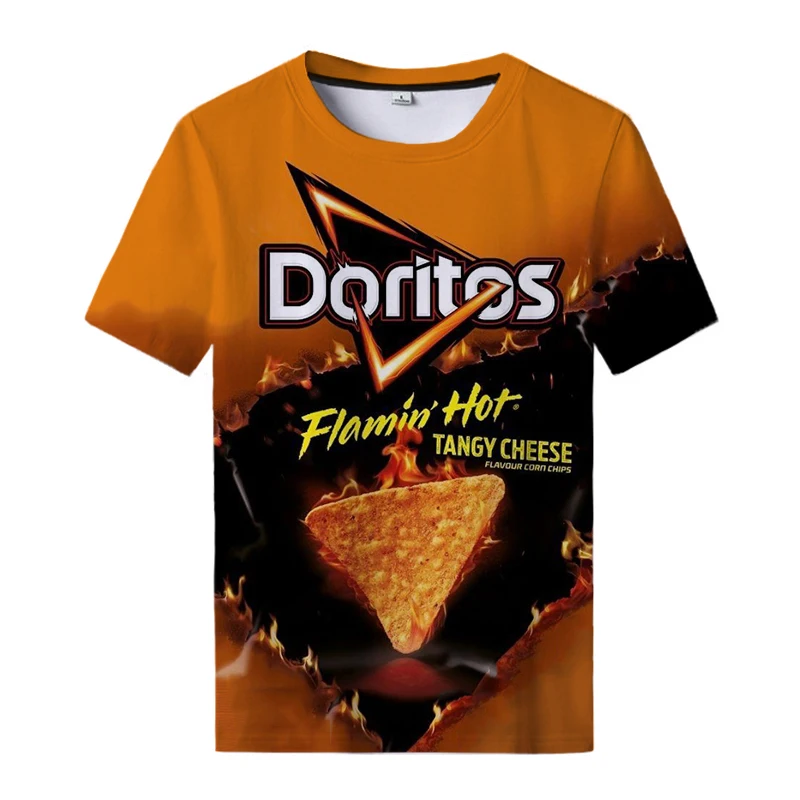 Snack Potato Chips 3D T Shirts 2021 Newest Men Funny Cartoon T-shirt Casual Cool Streetwear Tshirt Couple Top Tee Male Oversized