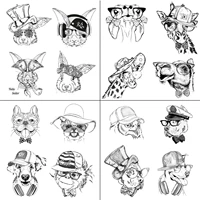 cute rabbitcatdogdeer head portrait clear stamp for scrapbooking rubber stamp seal paper craft clear stamps card making