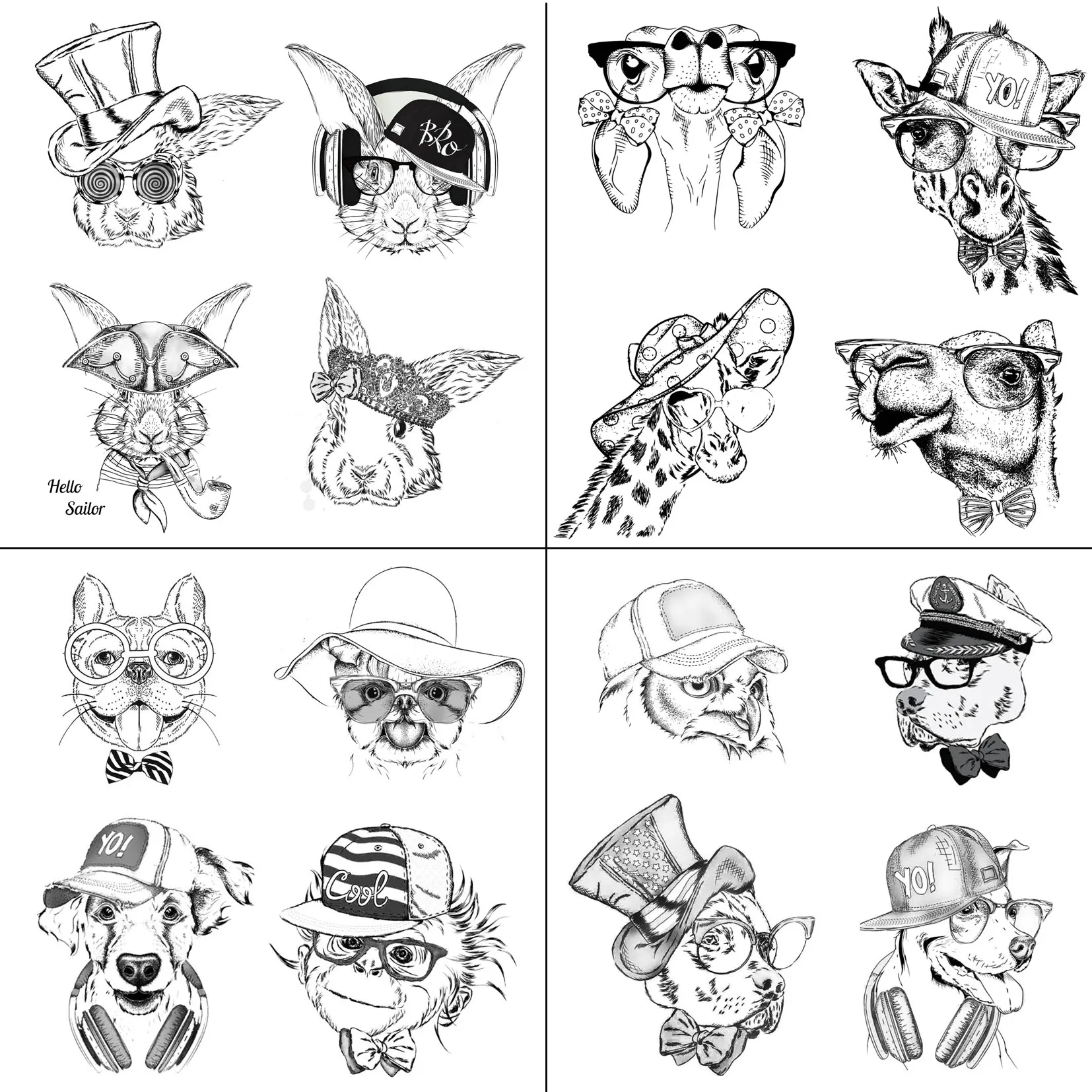 Штамп для скрапбукинга с изображением милого кролика/кошки/собаки/головы оленя |