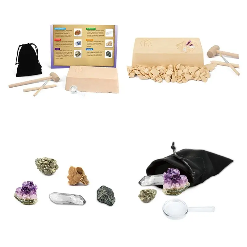 

5pcs Rocks And Minerals Dig Kit Stem Toys for 7 Year Olds Gifts for 7 Year Old