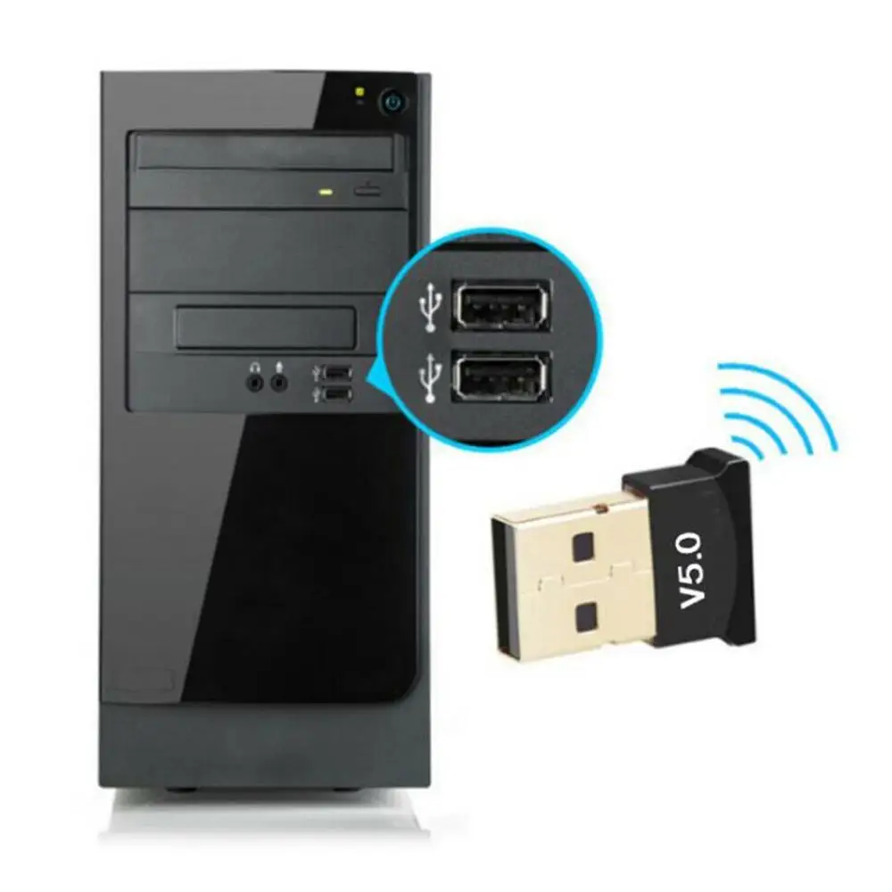Беспроводной USB Bluetooth-совместимый адаптер 5 0 для компьютера ключ ПК приемник