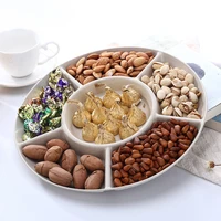 1 piece of 6 compartment fruit bowl food storage tray dried fruit snack snack plate appetizer plate for party confectionery