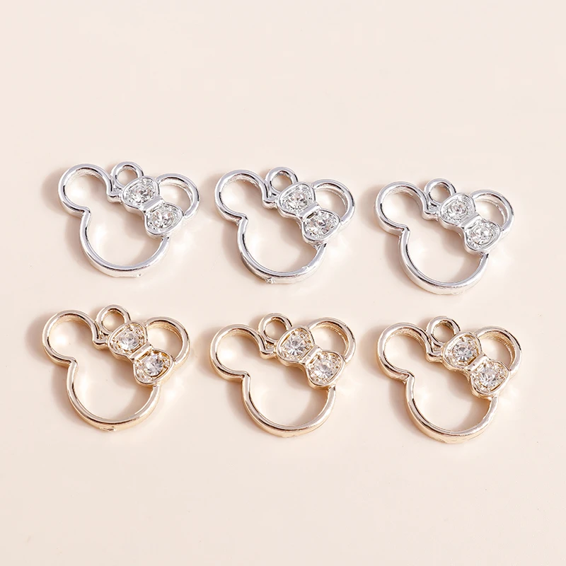 10 шт. подвески в виде мыши с кристаллами 17 х19 мм | Украшения и аксессуары