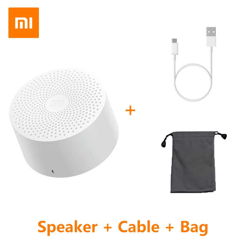 with Cable and Bag Xiaomi AI Bluetooth динамик портативный мини Спорт Музыка Аудио Динамик жизнь водонепроницаемый Мода маленький динамик s - Цвет: with Cable and Bag
