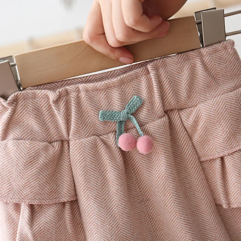 Новые весенне-осенние штаны для маленьких девочек повседневные брюки с оборками