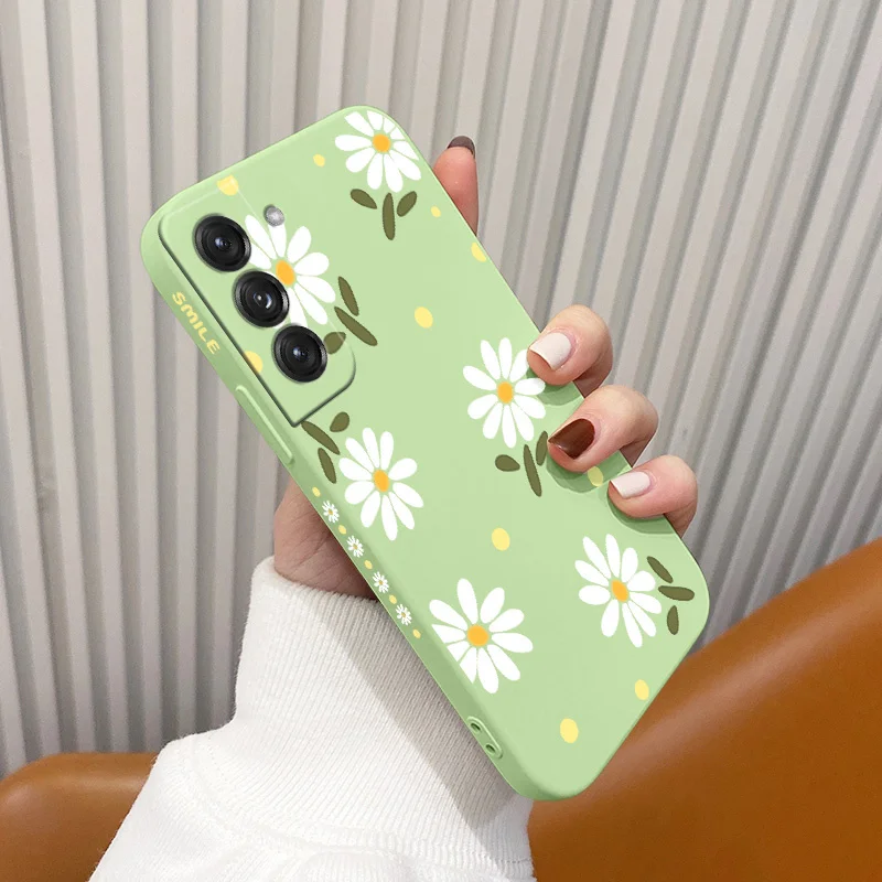 Flowers Silicone Case For Samsung Galaxy S22 S21 S20 FE S10 Note 20 10 Plus A72 A52 A42 A32 Ultra Thin Soft Phone Cover Case