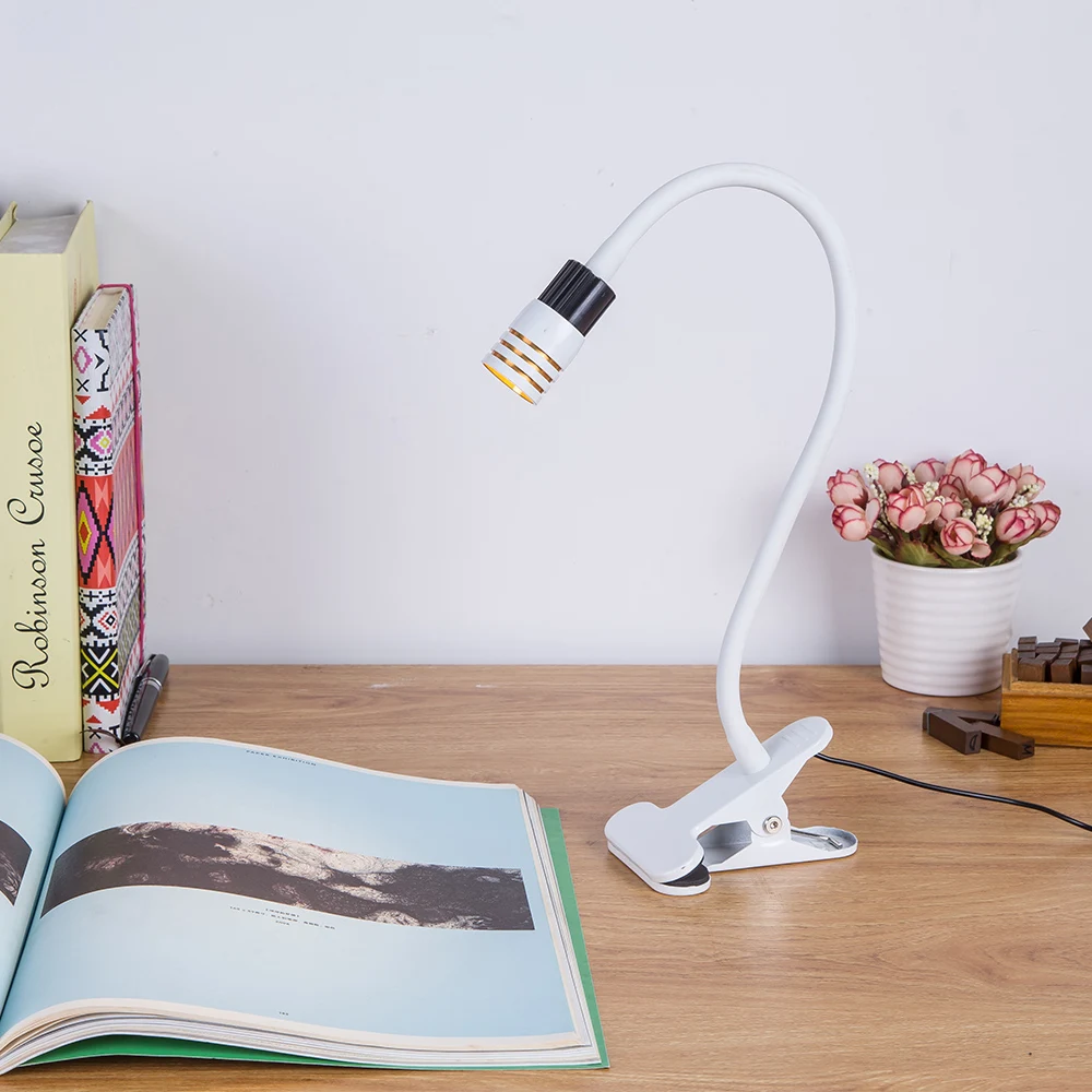 

USB table work lamps with clip book lights study lighting desk light dimmable LED reading Lamp Flexible