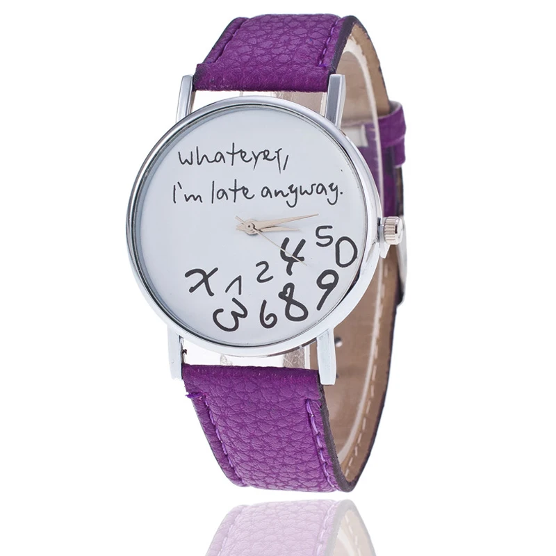 Новые Изысканные женские кварцевые часы с простым принтом из любого сплава