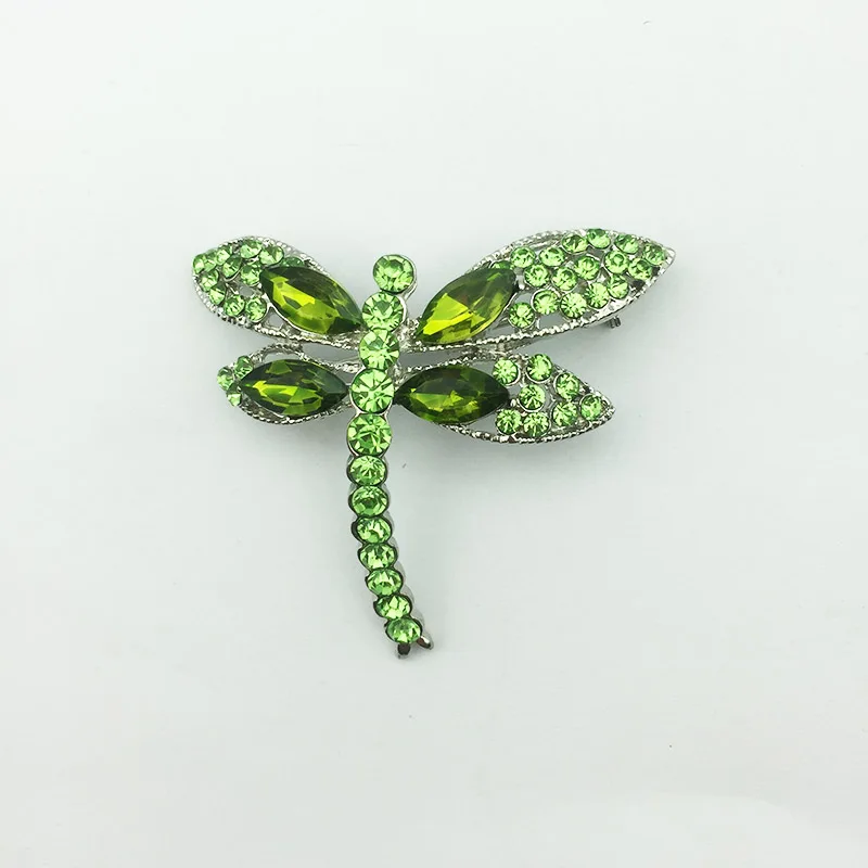 Стрекоза со стразами брошь с кристаллами для женщин простой элегантный дизайн