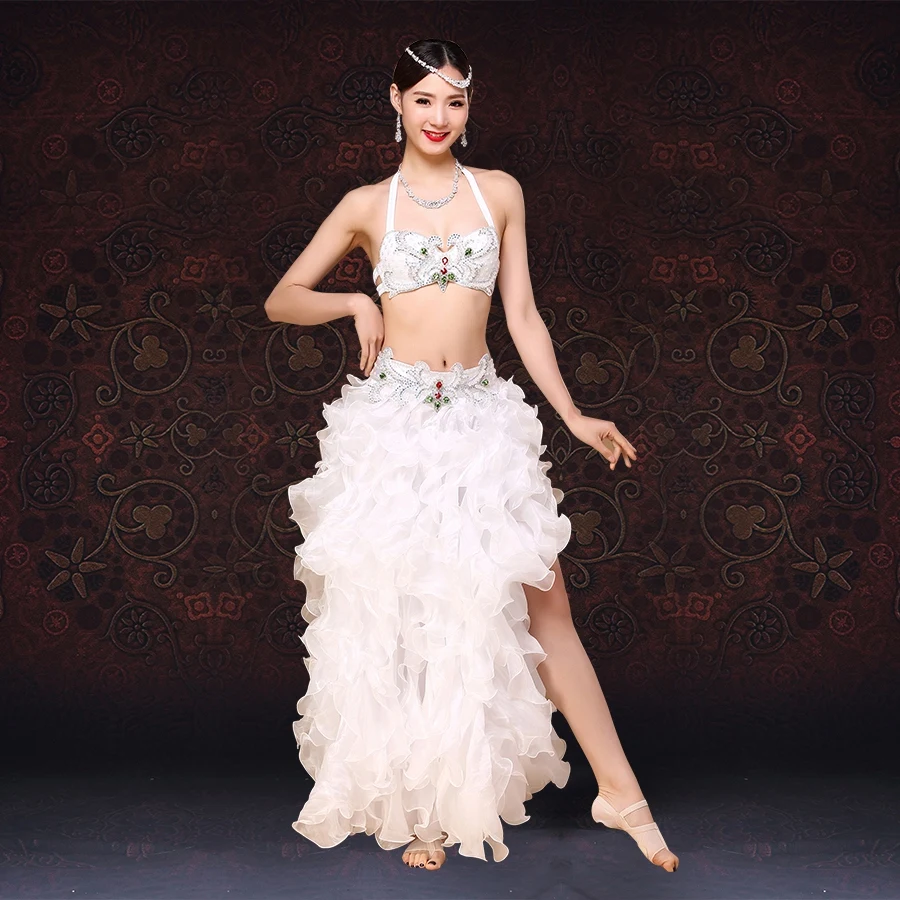 Костюм для танца живота бюстгальтеры топ пояс юбка карнавал Болливуд 2 шт. новый