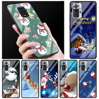 merry christmas gift glass call phone case for xiaomi redmi note 9s 8 9 5g 10 k40 pro plus 7 9 8 8t 9c 9a k30 9t 8a cover