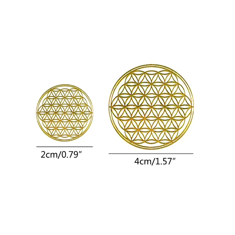 10 шт. 7 чакр медная энергия башня оргонит наклейка цветок жизнь дерево пирамида