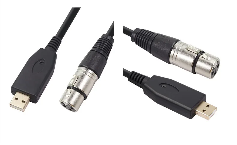 Новое поступление 1 шт. черный 2 м 3 9 футов USB штекер XLR гнездовой кабель адаптер