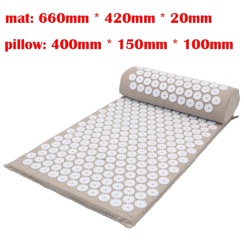 mat pillow 1 Массажер для акупрессуры, подушка шакти, набор ковриков для снятия боли в спине и теле, коврик для йоги с подушкой, акупунктурный массажный коврик - Цвет: mat pillow 1
