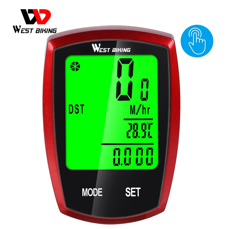 

WEST BIKING Bicycle Computer Wireless Wired LED Digital Rate Cycling Waterproof Odometer Stopwatch Speedometer MTB Bike Computer