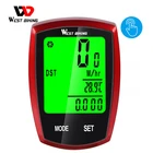 Велосипедный компьютер, беспроводной, проводной, светодиодный дисплей, водонепроницаемый, одометр, секундомер, спидометр, МТВ, WEST BIKING