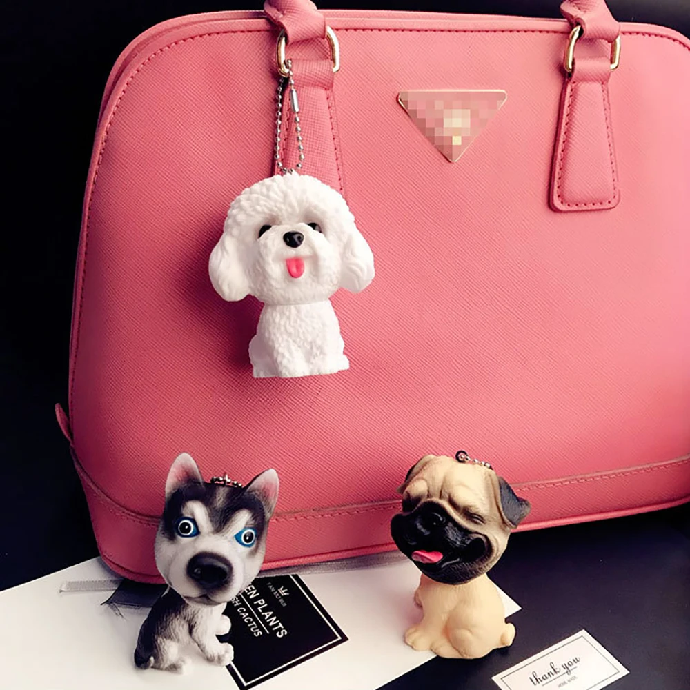 Брелок для ключей с изображением милой собаки пары мужчин женщин детей щенков