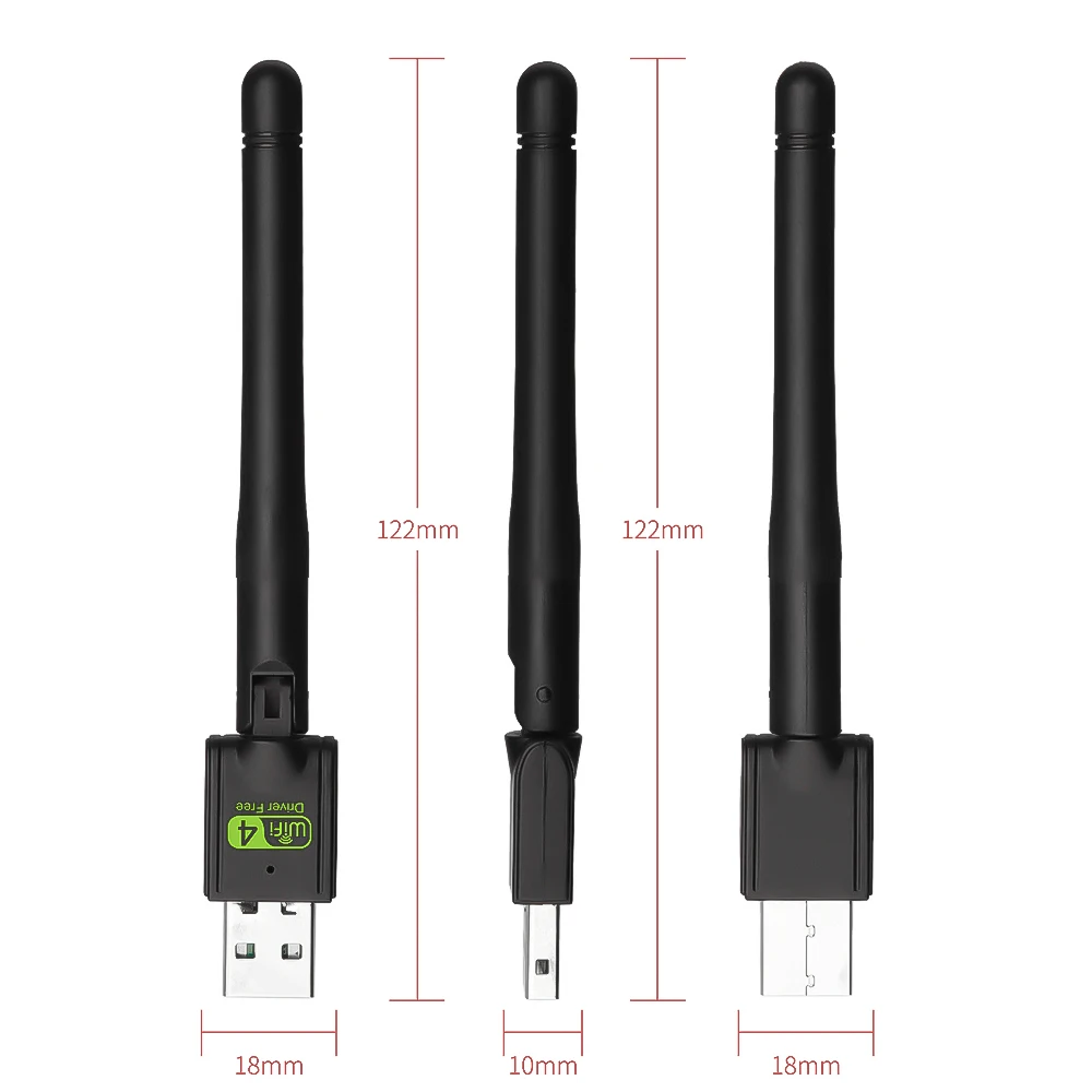 Беспроводной USB адаптер WiFi 2 дБ 4 сетевая карта Wifi Dongle 150 Мбит/с 802.11n/g/b LAN-карта новая