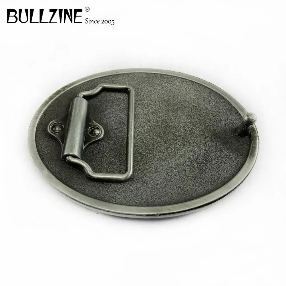 Пряжка для ремня Bullzine с оловянной отделкой в западном стиле стандартная шириной 4