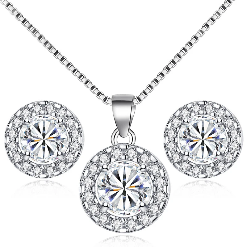 Стразы длинное ожерелье с подвеской полностью из кристаллов серебряным