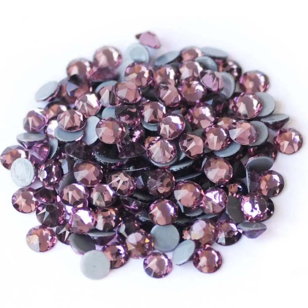 Light Amethyst YANRUO 2088HF все размеры горячей фиксации кристаллы Стекло Топ Алмазные Стразы гладить на аппликация из страз для одежды - Цвет: Light Amethyst