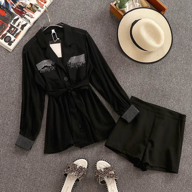 Новинка осени 2020 женские комплекты корейская мода v-образный вырез шифоновая