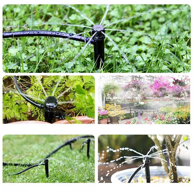 

64PCS 25M Automatic Micro Drip Irrigation System Garden Irrigation Spray Self Watering Kits with Adjustable Dripper Mist Set