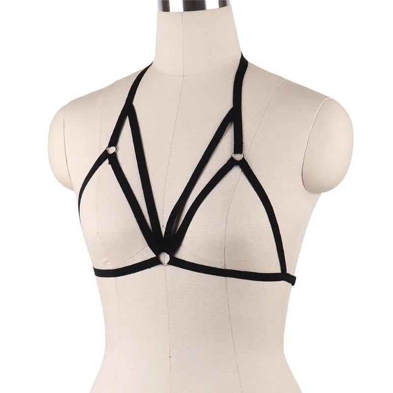 Бондаж сексуальный нагрудный ремень для женщин черный эротический