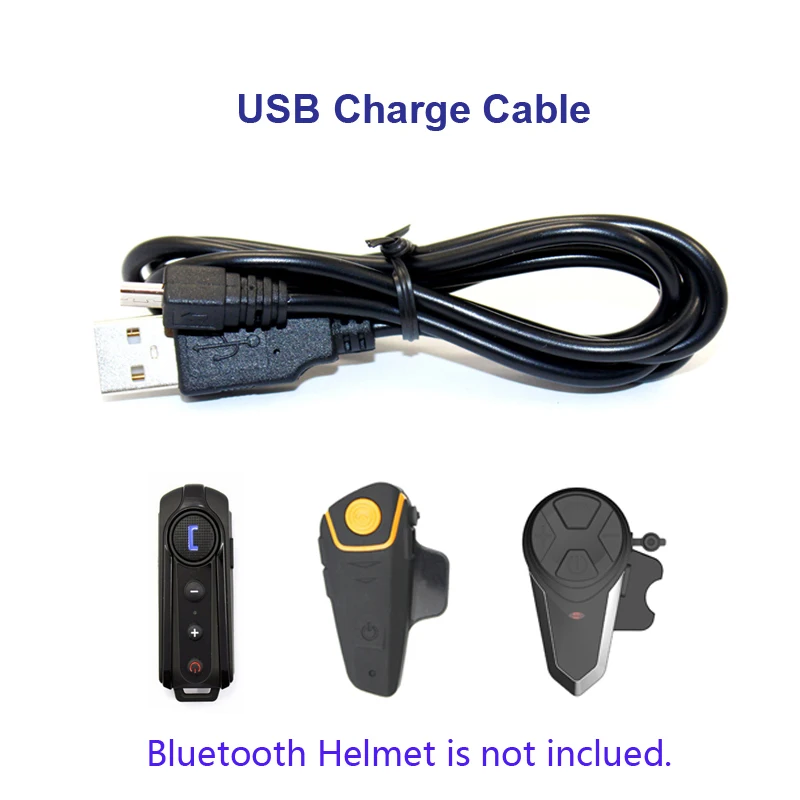 

Motorcycle Bike Helmet Accessories USB Charge Cable Suit for BT-S1 BT-S2 BT-S3 QTB35 Bluetooth Intercom Headset