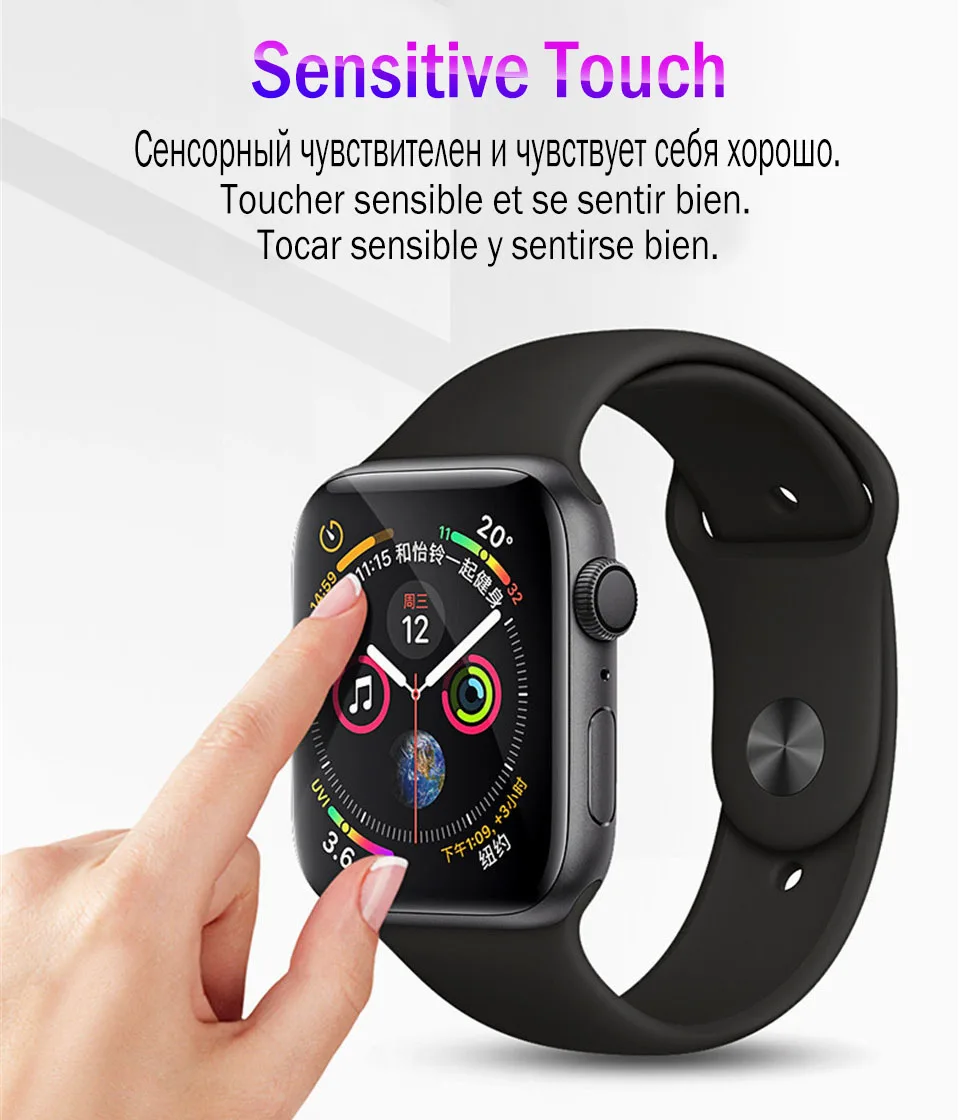 20D полное покрытие Гидрогелевая пленка для Apple Watch 38 мм 40 мм 42 мм 44 мм Защита экрана для часов 38 мм 40 мм 42 мм 44 мм пленка не стекло